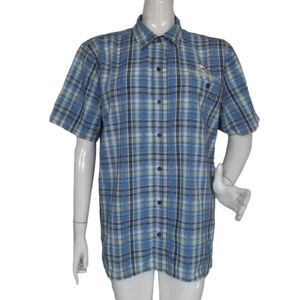 Patagonia Shirt, L, Puckerware/Seersucker, Short sleeves, Buttons, Victory Ranch